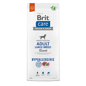 BRIT Care Hypoallergenic Adult Large Breed Lamb - sausas maistas šunims - 12 kg