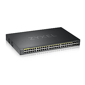 Tinklo jungiklis Zyxel GS2220-50HP-EU0101F Valdomas L2 Gigabit Ethernet (10/100/1000) Maitinimas per Ethernet (PoE) Juodas