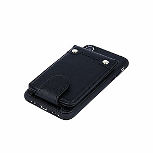 Mocco Smart Wallet Case Eko Ādas Apvalks Telefonam - Vizitkāršu Maks Priekš Apple iPhone X / XS Melns