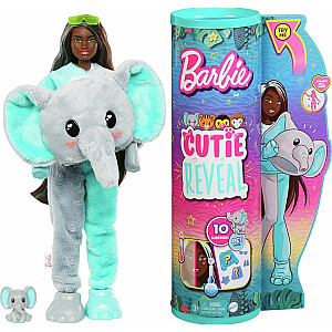 Lėlės Barbė Mattel Cutie Reveal Elephant Doll Jungle serija HPK98