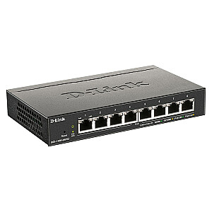 D-Link DGS-1100-08PV2 tinklo jungiklis, valdomas L2/L3 Gigabit Ethernet (10/100/1000) Maitinimas per Ethernet (PoE) Juodas