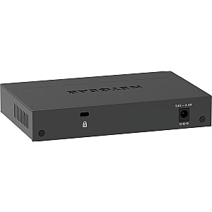NETGEAR 5 prievadų Gigabito eterneto didelio galingumo PoE+ Plus jungiklis (GS305EPP) Valdomas L2/L3 Gigabito eternetas (10/100/1000) Maitinimas per Ethernet (PoE), juodas