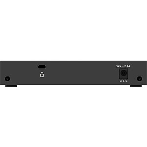 NETGEAR 5 prievadų Gigabito eterneto didelio galingumo PoE+ Plus jungiklis (GS305EPP) Valdomas L2/L3 Gigabito eternetas (10/100/1000) Maitinimas per Ethernet (PoE), juodas