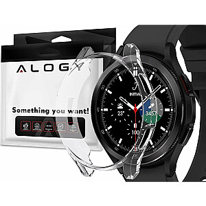 „Alogy Alogy“ silikoninis dėklas, skirtas „Samsung Galaxy Watch 4 Classic“, 42 mm skaidrus