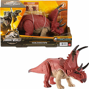 Piešimas Mattel Jurassic World Diabloceratops dinozaurų grėsmingas riaumojimas HLP16