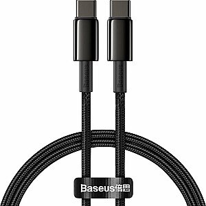 „Baseus“ USB-C į USB-C USB laidas 1 m juodas (CATWJ-01)