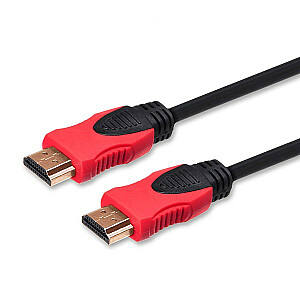 Savio GCL-04 HDMI laidas 3 m HDMI Type A (standartinis) Juoda, raudona