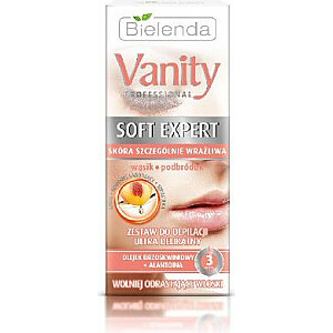 Bielenda Vanity Soft Expert Itin minkštas veido plaukų šalinimo rinkinys 15ml