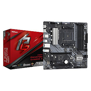 Asrock A520M Phantom Gaming 4 AMD A520 lizdas AM4 micro ATX