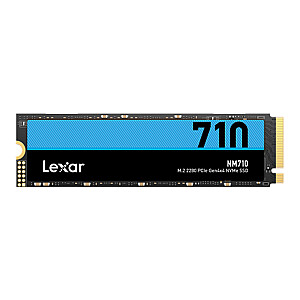 Lexar M.2 NVMe SSD NM710 500 GB, SSD formos koeficientas M.2 2280, SSD sąsaja PCIe Gen4x4, Rašymo greitis 2600 MB/s, Skaitymo greitis 5000 MB/s