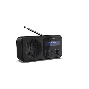 Sharp DR-P420(BK) Tokijo nešiojamas skaitmeninis radijas, FM/DAB/DAB+, Bluetooth 5.0, maitinamas USB arba baterijomis, vidurnakčio juodas