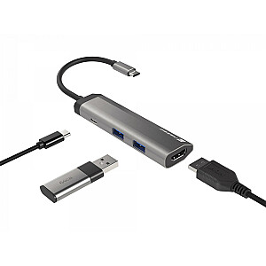 NATEC Fowler Slim Wired USB 3.2 Gen 1 (3.1 Gen 1) Type-C, juodas, chromas