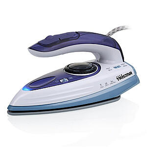 Tristar Travel Steam Iron ST-8152 1000 W, Vandens bako talpa 60 ml, Nepertraukiamas garas 15 g/min., Mėlynas