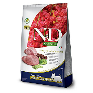 FARMINA N&D Quinoa Dog Weight Management Lamb Adult Mini - сухой корм для собак - 2,5 кг