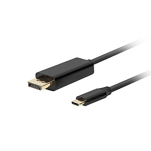 Адаптер видеокабеля Lanberg CA-CMDP-10CU-0030-BK 3 м USB Type-C DisplayPort Черный