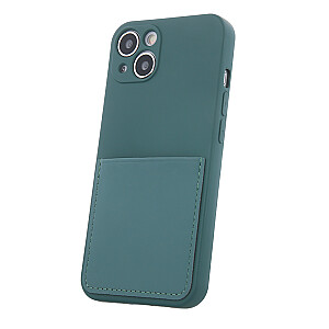 Fusion Card Case Patvarus silikoninis dangtelis, skirtas Samsung A135 Galaxy A13 4G Green