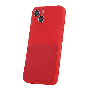 Fusion Card Case Patvarus silikoninis dėklas, skirtas Samsung A136 Galaxy A13 5G | A04S raudona
