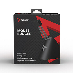 SAVIO Mouse Bungee, держатель кабеля мыши, устойчивый, нескользящий, гибкий кронштейн, MB-01