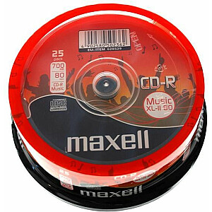 Maxell CD-R 700 MB 52x25 vienetai (628529.40)