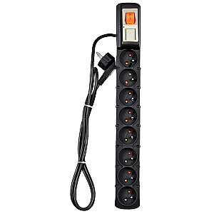 HSK DATA acar S8 PRO 8 Розетка(и) переменного тока 230 В Черный 1,5 м