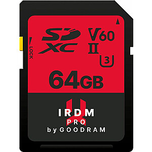 GOODRAM SDXC 64 ГБ IRDM Pro UHS-II U3