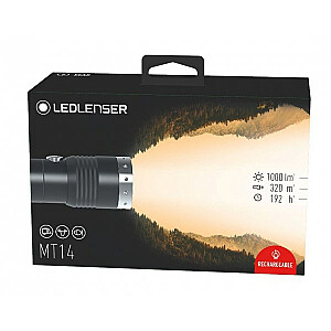 Led Lenser MT14 rankinis žibintuvėlis juodas, sidabrinis