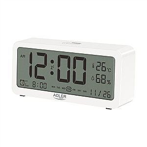 Adler Alarm Clock AD 1195w White, Alarm function