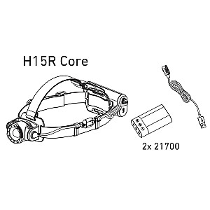 Priekinis žibintas LEDLENSER H15R CORE juodas