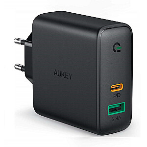 AUEKY PA-D1 Настенное зарядное устройство 1x USB 1x USB-C Power Delivery 3.0 Dynamic Detect 30 Вт Черный