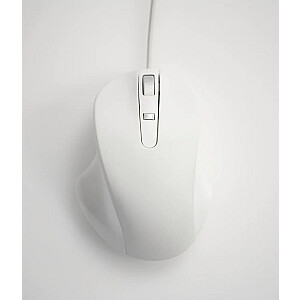 Ergonomiška pelė Matias Mac PBT USB-A (4 mygtukai, ratukas) Balta