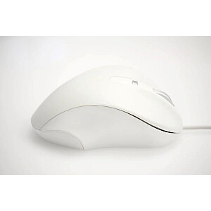 Ergonomiška pelė Matias Mac PBT USB-A (4 mygtukai, ratukas) Balta