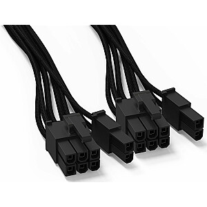 Būk ramus! 12 kontaktų – PCIe 6 kontaktų x2, 0,6 m, juodas (BC071)