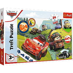 TREFL CARS maxi dėlionė „Ratai“, 24 det.