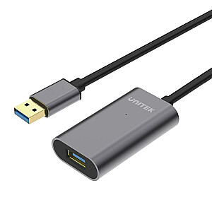 UNITEK Y-3004 USB laidas 5 m USB 3.2 Gen 1 (3.1 Gen 1) USB A Pilka