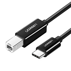Spausdintuvo kabelis USB-C 2.0 į USB-B UGREEN US241, 1m (juodas)