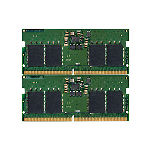 Kingston KVR52S42BS6K2-16 16 komplektas (8GBx2) GB, DDR5, 5200 MHz, nešiojamasis kompiuteris, registracijos Nr., ECC Nr., 2x8 GB