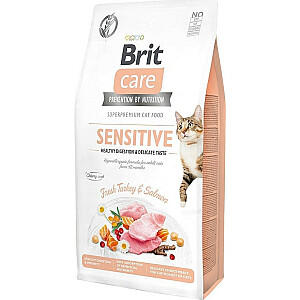 BRIT Care Grain-Free Sensitive Turkey&Salmon - сухой корм для кошек - 7 кг