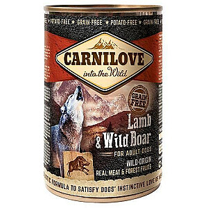 CARNILOVE Into the Wild Lamb & Wild Boar - Šlapias maistas šunims - 400 g