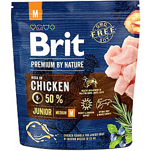 BRIT Premium by Nature Junior M Chicken - sausas maistas šunims - 1 kg