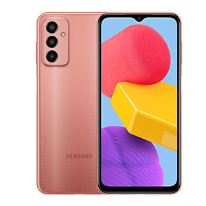 Samsung Galaxy M13 (M135) Oranžinė, 6,6 colio, PLS LCD, 1080 x 2408, Exynos 850 (8nm), vidinė RAM 4 GB, 64 GB, Dvi SIM, 4G, Pagrindinė kamera 50+5+2 MP, Antrinė kamera 8 MP , Android, 12, 5000 mAh