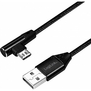 Кабель LogiLink USB-A - microUSB 0,3 м Черный (CU0141)