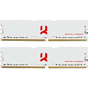 Память GoodRam IRDM PRO Crimson White, DDR4, 16 ГБ, 3600 МГц, CL18 (IRP-C3600D4V64L18S/16GDC)