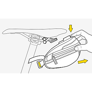 Dviračio krepšys Topeak Wedge Pack II Medium, su užraktu