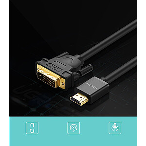 Ugreen HDMI – DVI kabelis 4K 60Hz 30AWG 1m juodas (30116)