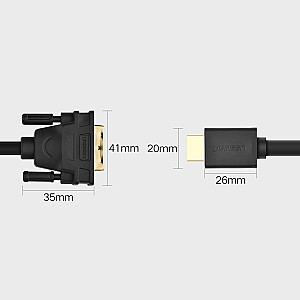 Ugreen HDMI – DVI kabelis 4K 60Hz 30AWG 1m juodas (30116)