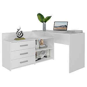 Угловой письменный стол + комод DANY 120x50xH76 белый