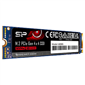 Silicon Power SSD UD85  2000 GB, SSD form factor M.2 2280, SSD interface PCIe Gen4x4, Write speed 2800 MB/s, Read speed 3600 MB/s