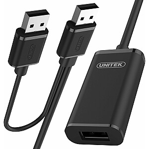 USB-кабель Unitek 2x USB-A - USB-A 5 м Черный (Y-277)