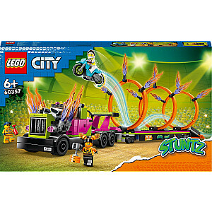 LEGO City Stunt Challenge Sunkvežimis ir ugnies lankai (60357)