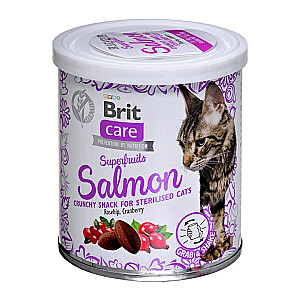 Brit Care Cat Snack Суперфрукты Лосось 100г